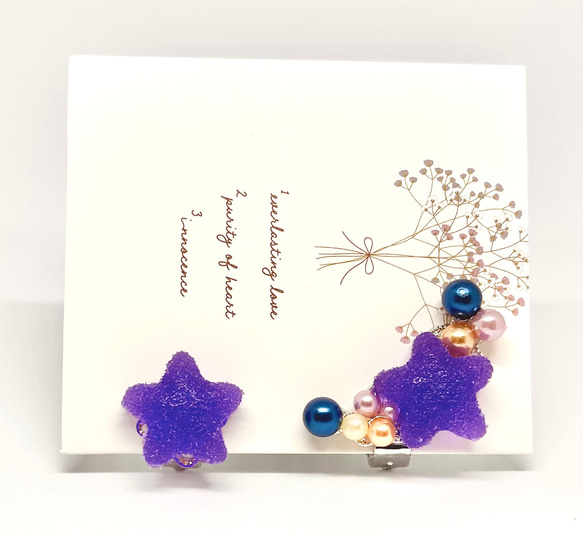 星夜のイヤーカフ【グレープ】 2枚目の画像