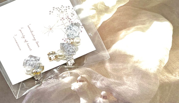 鉱石のイヤーカフ【クリスタル】 1枚目の画像