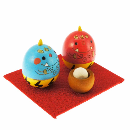 縁起物たまごこけし・赤鬼青鬼セット その他雑貨 卯三郎の孫