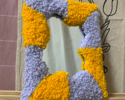 タフティングミラー その他インテリア雑貨 ののんぴ 通販 12779749