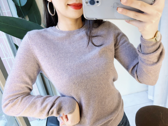 muji 無印良品混織淺紫軟綿 古董羊絨羊毛衣毛衫cashmere sweater 第1張的照片