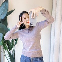 muji 無印良品混織淺紫軟綿 古董羊絨羊毛衣毛衫cashmere sweater 第2張的照片