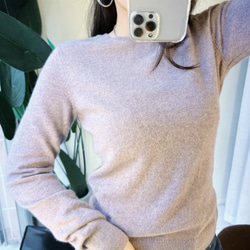 muji 無印良品混織淺紫軟綿 古董羊絨羊毛衣毛衫cashmere sweater 第5張的照片