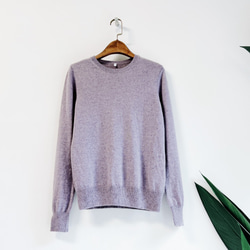 muji 無印良品混織淺紫軟綿 古董羊絨羊毛衣毛衫cashmere sweater 第9張的照片