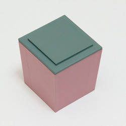 ＜紙製の小さな箱＞コバコ60フタセット・ピンク×ミドリ 1枚目の画像
