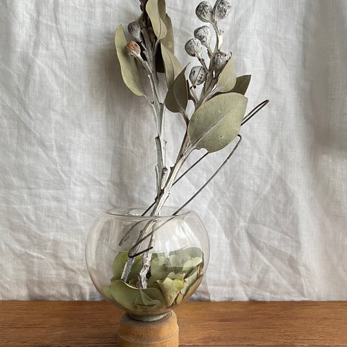 ドライフラワー ユーカリ テトラゴナ 2本 一輪挿し スワッグ アレンジ  