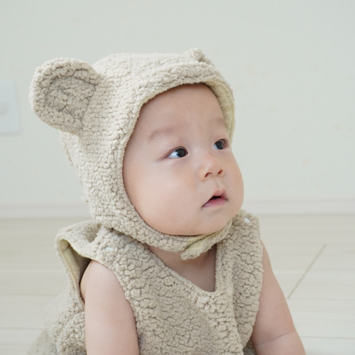 バーバリーキッズ くまさんの耳当て バーバリーキッズ くまさんの耳