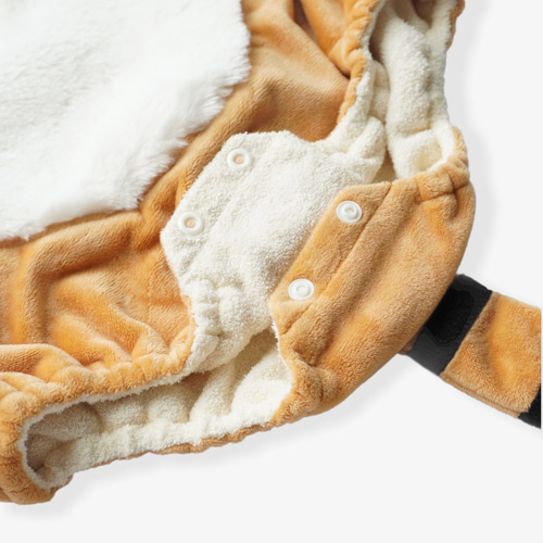 トラ柄 フリース ヘアバンド 手袋付き