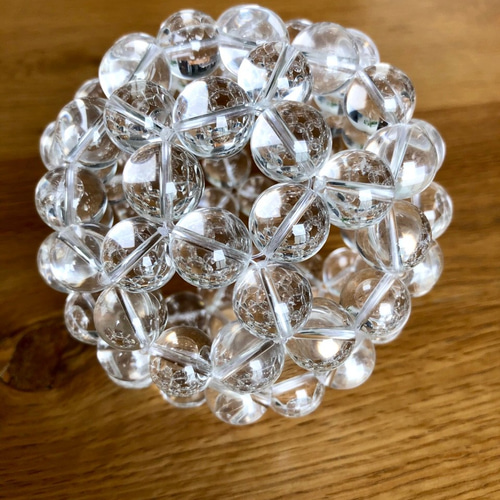 14mm】レインボーオーラ 神聖幾何学フラーレン クリスタル F103【14mm