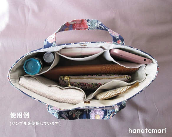 YUWA アンティークフラワー ローズブーケのサコッシュにもなるミニトートバッグ 8枚目の画像