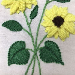 フレーム付刺繍飾り(52)　ハンドメイド　フラワー　壁掛け　インテリア 3枚目の画像