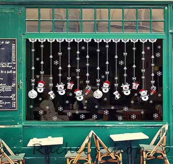 ウォールステッカーW03　Xmas　雪だるま　トナカイ　DIY　クリスマス　送料無料 　壁飾り　模様替え　 4枚目の画像