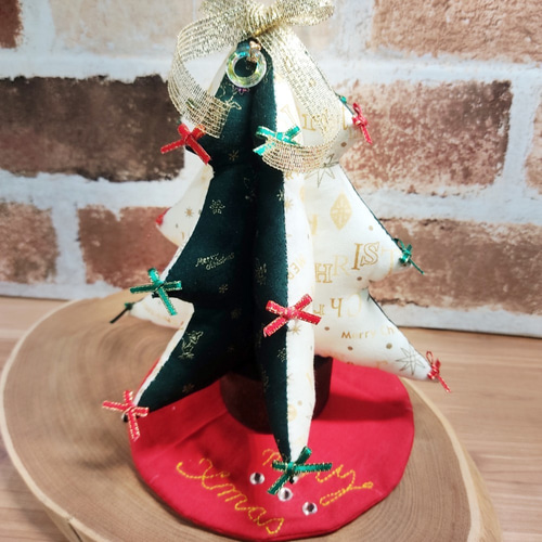 パッチワークのかわいいクリスマスツリー・オーナメントc クリスマス