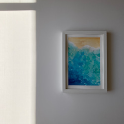 絵画　インテリア　水彩画　海　波　ビーチ 4枚目の画像