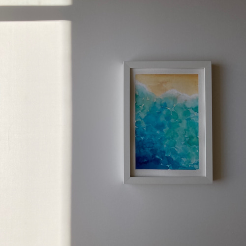 絵画 インテリア 水彩画 海 波 ビーチ 絵画 Tsumugi Art 通販