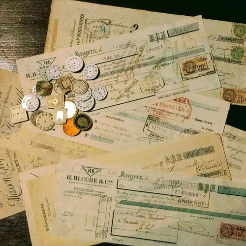 紙モノ】フランス領収書 ヴィンテージ【1897年~1968年】1セット 紙モノ】フランス領収書 ヴィンテージ【1897年~1968年】1セット