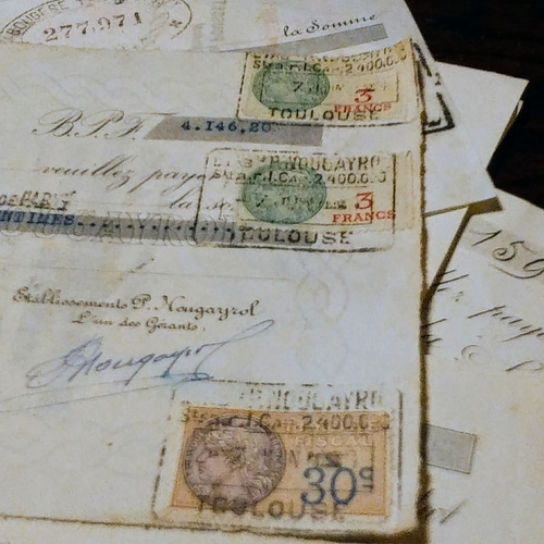 紙モノ】フランス領収書 ヴィンテージ【1897年~1968年】1セット 紙モノ】フランス領収書 ヴィンテージ【1897年~1968年】1セット