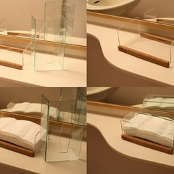 高級感のあるコルクとアクリルのクリスタルティッシュケース（ティッシュボックス） 4枚目の画像