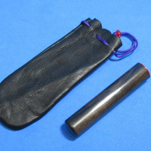 ヴィンテージ復刻 ♢印鑑 印材 未彫り印鑑ケース付き 工芸品 実印 銀行