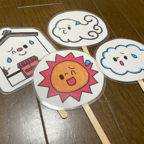 確認用 ねずみのよめいり・北風と太陽 パネルシアター ペープサート