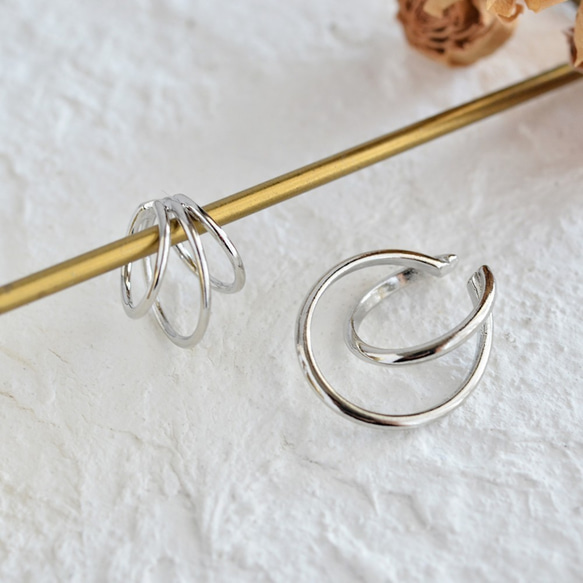 Double Line＆Triple Line Ear Cuff（片耳） 3枚目の画像