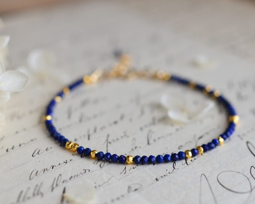 ラピスラズリカービング＆タンザナイトのブレスレット他　14kgf ラピスラズリカービング＆タンザナイトのブレスレット他 14kgf