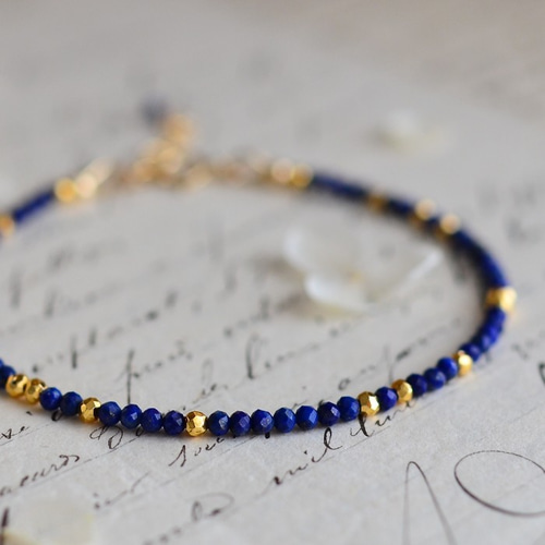 14kgf☆ラピスラズリ・夜空のブレスレット ブレスレット lovebird 通販