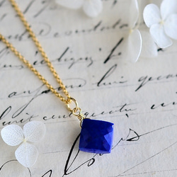 Lapis lazuli Diamond Cut Necklace 3枚目の画像