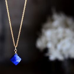 Lapis lazuli Diamond Cut Necklace 4枚目の画像