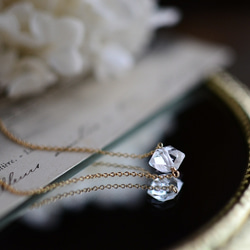 ハーキマーダイヤモンドのネックレス（14kgf） 3枚目の画像