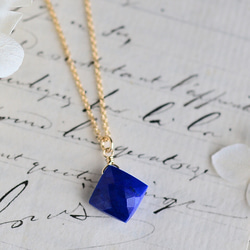 Lapis lazuli Diamond Cut Necklace Aタイプ 4枚目の画像