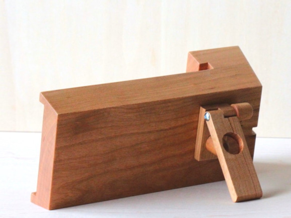 チェリー木製スピーカー　スマホスタンドP2 8枚目の画像