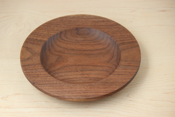 木製皿　ウォールナット　 1枚目の画像