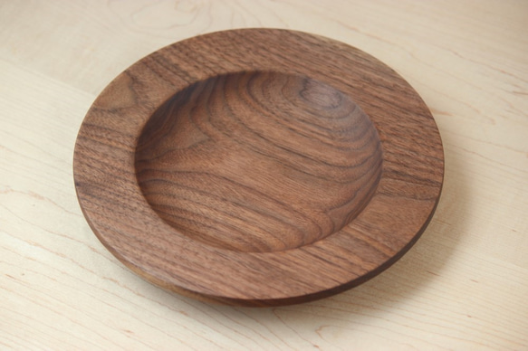 木製皿　ウォールナット　 4枚目の画像