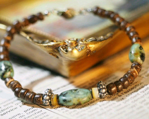 天然石 アフリカンターコイズ ブレスレット ブレスレット・バングル