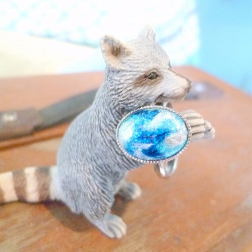 七宝焼リング(青・シルバー)[SA13A186] 指輪・リング Sweet Flag ｽｲｰﾄ