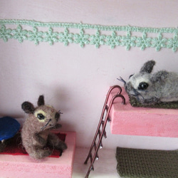 羊毛 デグー　ＢＯＸ　2段ベッド 1枚目の画像