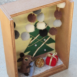 羊毛　デグー　BOX　クリスマス 2枚目の画像