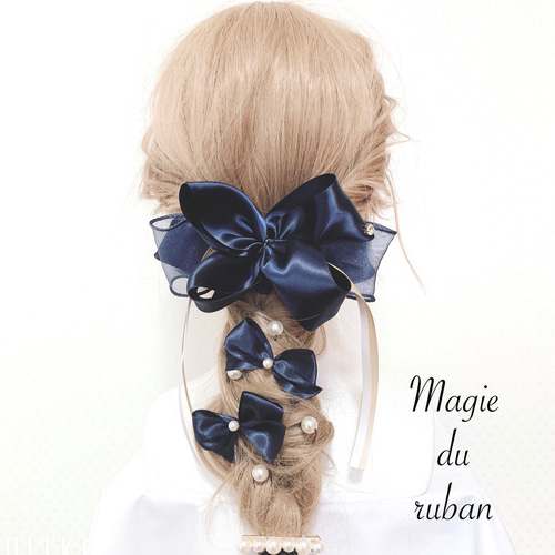 オーガンジーリボンヘアゴム プリンセスハート オーガンジーリボンヘアゴム プリンセスハート