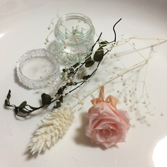 プリザーブド花材☆薔薇のオレンジ系セット☆ハーバリウム等に 2枚目の画像