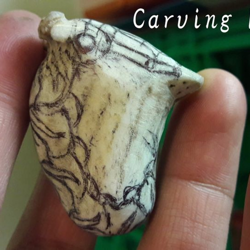 ハンドメイド小さい置物 Jörmungandr その他置物 Carving Nature 