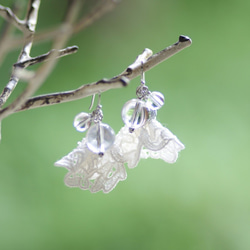 水晶のピアス 1枚目の画像