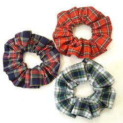 タータンチェックのシュシュ シュシュ anzu 通販 6166915｜Creema