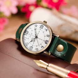 再々々々販ユニセックスタイプの時計付ブレスレットで、年齢・男女問わず人気です。ダークブラウン 4枚目の画像