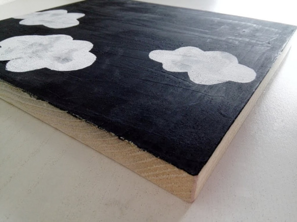 黒板画　３匹の雲 2枚目の画像