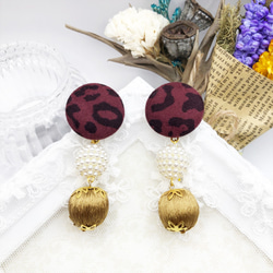 ヒョウ柄 イヤリング・ノンホールピアス の人気通販｜Creema