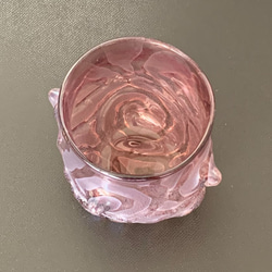 Spiral うず巻き柄グラス（古代紫） 8枚目の画像