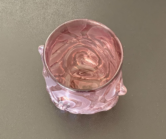 Spiral うず巻き柄グラス（古代紫） 8枚目の画像