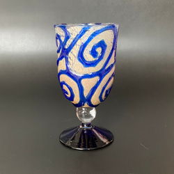Spiral  青いうずまきワイングラス ペア 7枚目の画像