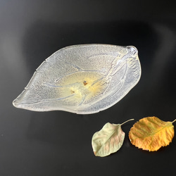 Leaf  葉っぱのお皿　ゴールド大 5枚目の画像